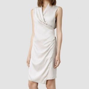 All Saints Ariana dress in Oyster